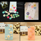 Max 10pcs Cut Daisy Flower Charms for cell phone decorations, clothes blue