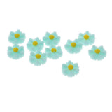 Max 10pcs Cut Daisy Flower Charms for cell phone decorations, clothes blue
