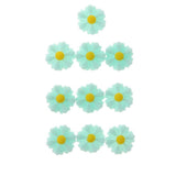 Max 10pcs Cut Daisy Flower Charms for cell phone decorations, clothes blue