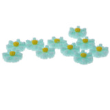 Max 10pcs Cut Daisy Flower Charms for cell phone decorations, clothes blue