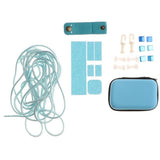 Max Data Cable Earphone Charger Protection Kit with Box for iPhone 6 7 8 X Blue