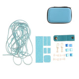 Max Data Cable Earphone Charger Protection Kit with Box for iPhone 6 7 8 X Blue