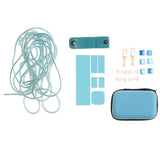Max Data Cable Earphone Charger Protection Kit with Box for iPhone 6 7 8 X Blue