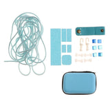 Max Data Cable Earphone Charger Protection Kit with Box for iPhone 6 7 8 X Blue