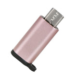 Maxbell Type C Adapter with Keychain Charger to Micro USB Converter Connector Pink