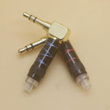 Maxbell 3.5mm Right Angle Male Plug Gold Plated Solder Connector for Phone Red