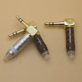 Maxbell 3.5mm Right Angle Male Plug Gold Plated Solder Connector for Phone Red