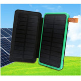 Max Solar Charger Power Bank 8000mAh Dual USB Charger for Phone Black and Blue
