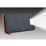 Max Solar Charger Power Bank 8000mAh Dual USB Charger for Phone Black and Blue