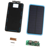 Max Solar Charger Power Bank 8000mAh Dual USB Charger for Phone Black and Blue