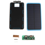 Max Solar Charger Power Bank 8000mAh Dual USB Charger for Phone Black and Blue