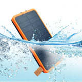 Max Solar Charger Power Bank 8000mAh Dual USB Charger for Phone Black and Blue