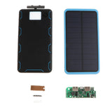 Max Solar Charger Power Bank 8000mAh Dual USB Charger for Phone Black and Blue