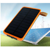 Max Solar Charger Power Bank 8000mAh Dual USB Charger for Phone Black and Blue