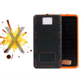 Max Solar Charger Power Bank 8000mAh Dual USB Charger for Phone Black and Blue