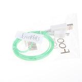 Maxbell Fashion LED Light Micro USB Data Cable Charging Cord For Android  green