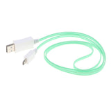 Maxbell Fashion LED Light Micro USB Data Cable Charging Cord For Android  green