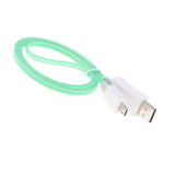 Maxbell Fashion LED Light Micro USB Data Cable Charging Cord For Android  green