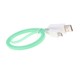 Maxbell Fashion LED Light Micro USB Data Cable Charging Cord For Android  green