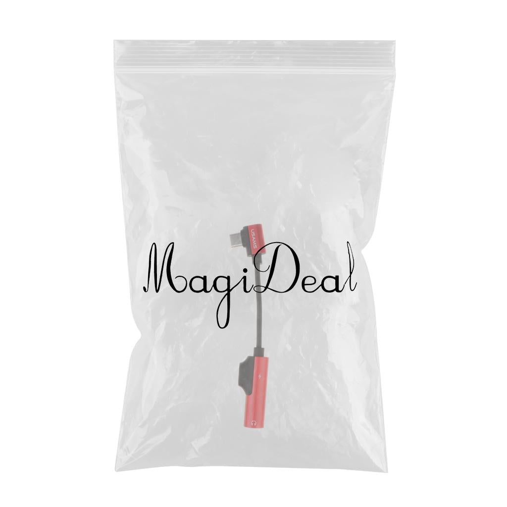 Max Type-c Elbow Adapter Charging Connector for Millet 6 Headset Note 3 Red