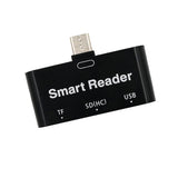 Maxbell Type C USB3.0 high speed 3 in 1 SD TF Card reader for Samsung /Android Black