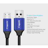 Max Maxb Micro USB Data Sync Fast Charging Cable for Android silver