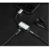 Max Type C to 3.5mm Headphone Audio Adapter and USB-C Charging Cable Silver