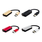 Max Type C to 3.5mm Headphone Audio Adapter and USB-C Charging Cable Silver