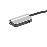 Max Type C to 3.5mm Headphone Audio Adapter and USB-C Charging Cable Silver