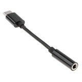 Max Type c To 3.5mm Audio Cable Adapter Aux Headphone Jack For Samsung Black