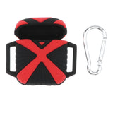 Maxbell Silicone Case Shockproof Cover for Apple Airpods Black and Red
