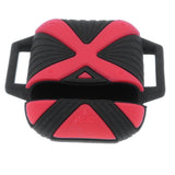 Maxbell Silicone Case Shockproof Cover for Apple Airpods Black and Red