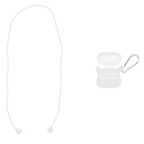 Maxbell Silicone Protective Cover Case with Metal Keychain for Apple AirPods White
