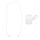 Maxbell Silicone Protective Cover Case with Metal Keychain for Apple AirPods White
