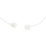 Maxbell Silicone Protective Cover Case with Metal Keychain for Apple AirPods White
