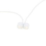 Maxbell Silicone Protective Cover Case with Metal Keychain for Apple AirPods White