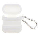 Maxbell Silicone Protective Cover Case with Metal Keychain for Apple AirPods White