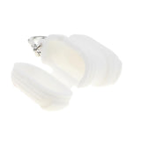 Maxbell Silicone Protective Cover Case with Metal Keychain for Apple AirPods White