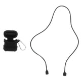 Maxbell Silicone Protective Cover Case with Metal Keychain for Apple AirPods Black