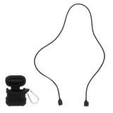 Maxbell Silicone Protective Cover Case with Metal Keychain for Apple AirPods Black