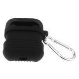Maxbell Silicone Protective Cover Case with Metal Keychain for Apple AirPods Black