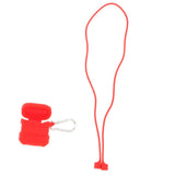 Maxbell Silicone Protective Cover Case with Metal Keychain for Apple AirPods Red