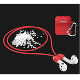 Maxbell Silicone Protective Cover Case with Metal Keychain for Apple AirPods Red