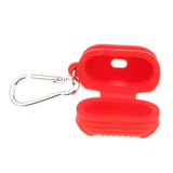Maxbell Silicone Protective Cover Case with Metal Keychain for Apple AirPods Red