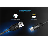 Maxbell Micro USB Data Sync Fast Charging Cable for Android gold