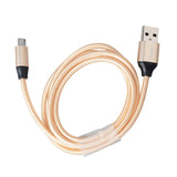 Maxbell Micro USB Data Sync Fast Charging Cable for Android gold