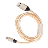 Maxbell Micro USB Data Sync Fast Charging Cable for Android gold