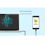 Maxbell Micro USB Data Sync Fast Charging Cable for Android gold