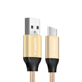 Maxbell Micro USB Data Sync Fast Charging Cable for Android gold