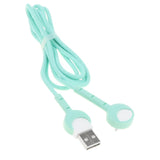 Maxbell Mobile Phone USB Cable Holder Elbow Charging Cable for Android Phones green